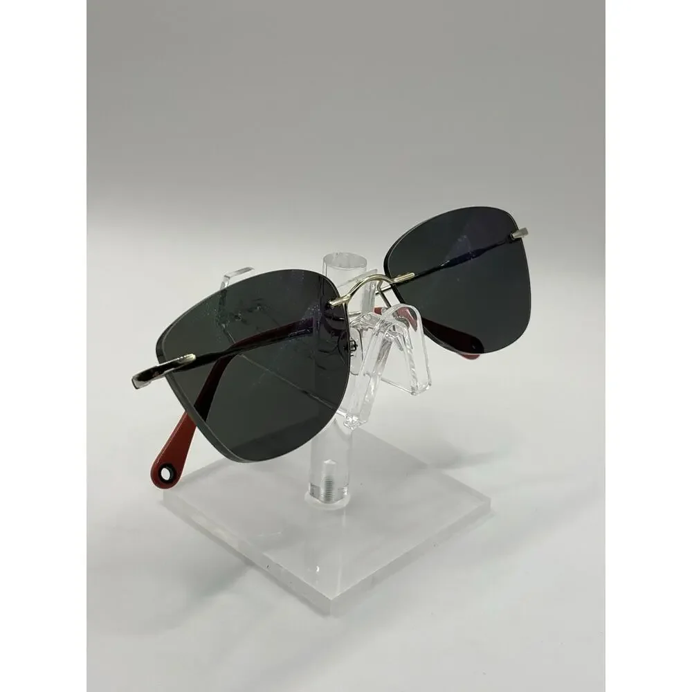 Yoji 32-001430 Rimless Sunglasses Gold Coral Dark Lens 56-18-145 Unisex